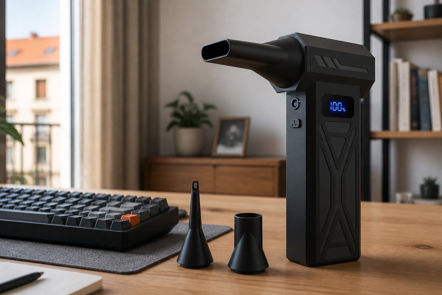 AEROVA P70 junto a un teclado